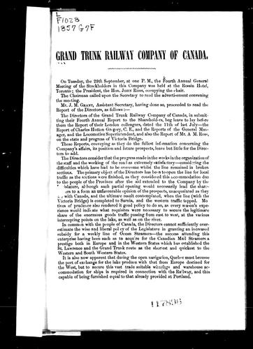 Grand Trunk Railway Company of Canada