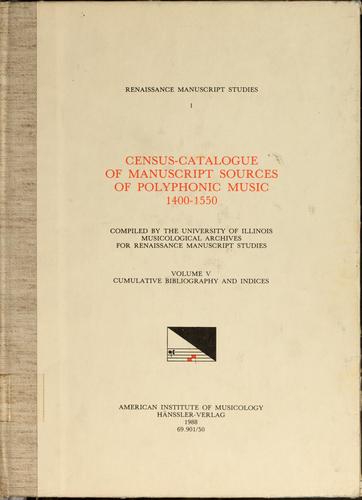 Census-catalogue of Manuscript Sources of Polyphonic Music, 1400-1550