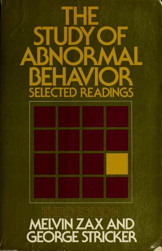 The Study of Abnormal Behavior