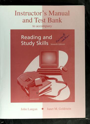 Instructor's Manual and Test Bank to Accompany Reading and Study Skills, Form A