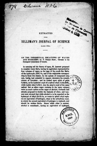 On the theoretical relations of water and hydrogen