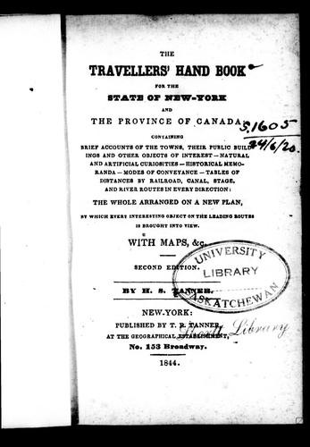 The Travellers' Hand Book for the State of New-York and the Province of Canada