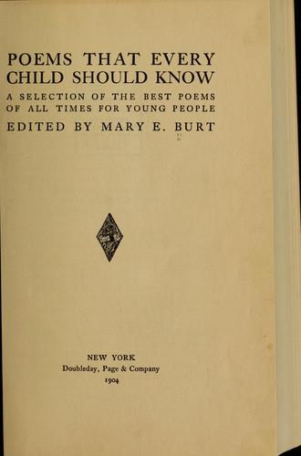 Poems That Every Child Should Know