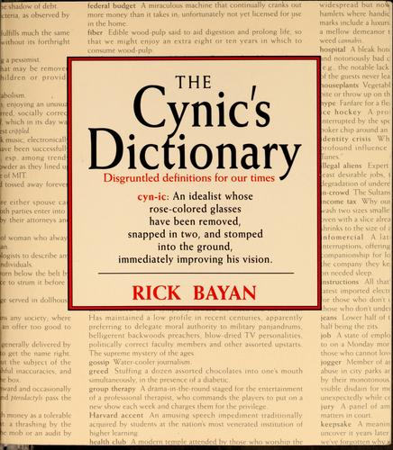 The cynic's dictionary