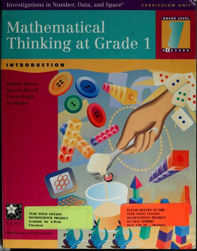 Mathematical thinking at grade 1