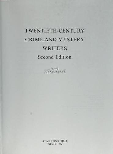 Twentieth-Century Crime and Mystery Writers