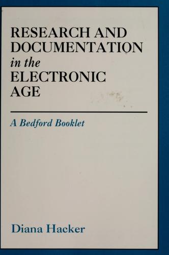 Research and documentation in the electronic age