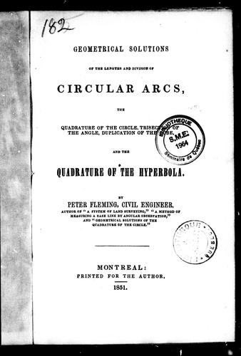 Geometrical solutions of the lengths and division of circular arcs
