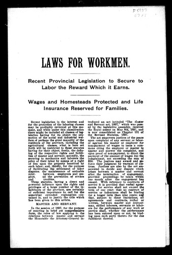Laws for Workmen
