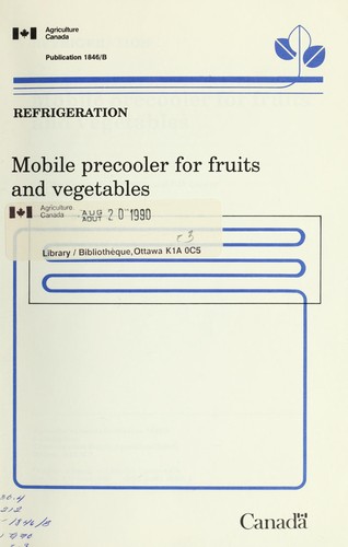 Mobile Precooler for Fruits and Vegetables