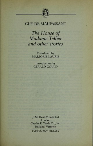 The House of Madame Tellier and Other Stories