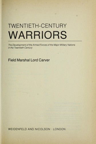 Twentieth-Century Warriors