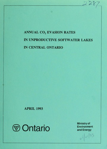 Annual CO2 Evasion Rates in Unproductive Softwater Lakes in Central Ontario