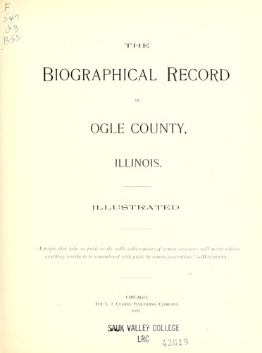 Biographical Record of Ogle County, Illinois