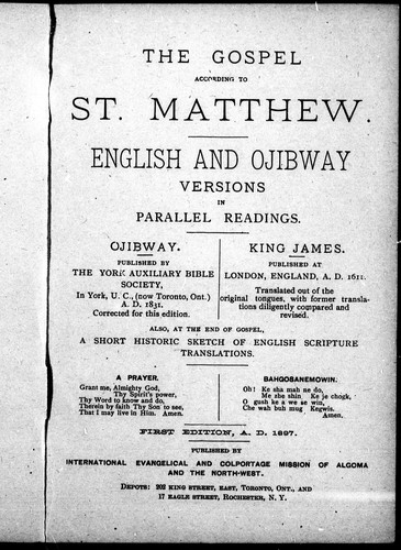 The Gospel according to St. Matthew