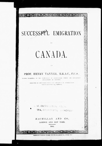 Successful Emigration to Canada