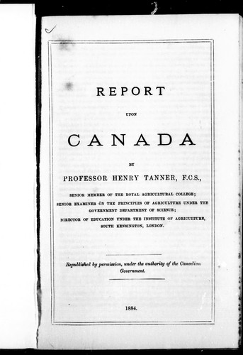 Report upon Canada
