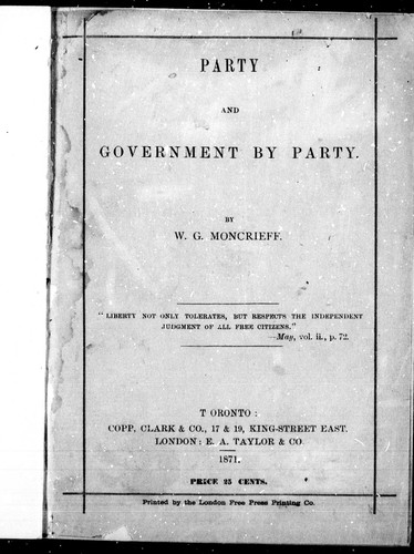 Party and government by party