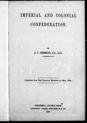 Imperial and Colonial Confederation