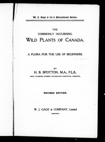 The Commonly Occurring Wild Plants of Canada
