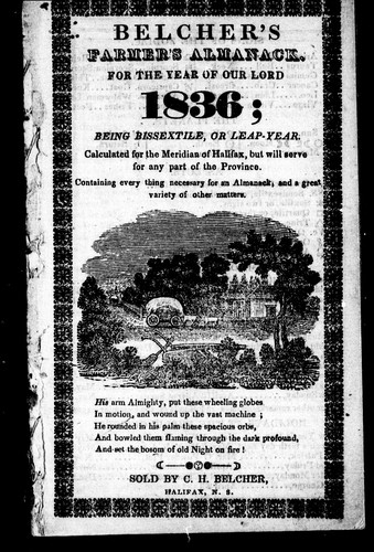 Belcher's Farmer's Almanack for the Year of Our Lord 1836