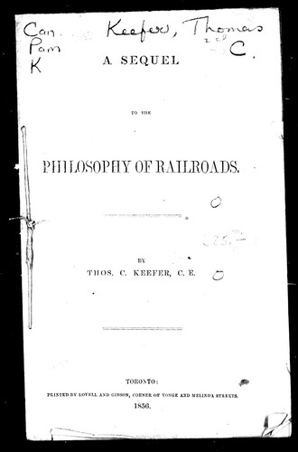 A sequel to The philosophy of railroads
