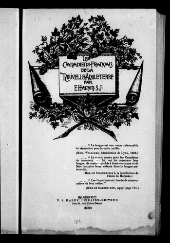 Les canadiens-français de la Nouvelle-Angleterre