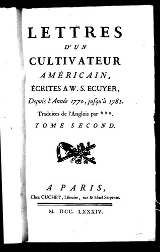 Lettres d'un cultivateur américain