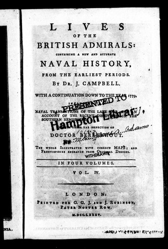 Lives of the British admirals
