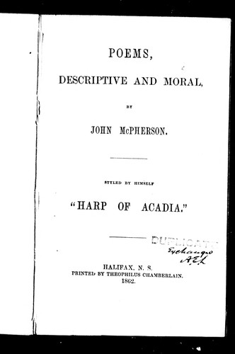 Poems, Descriptive and Moral