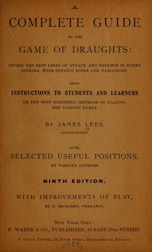 A Complete Guide to the Game of Draughts