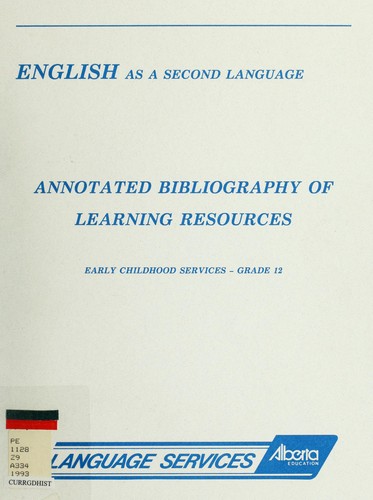 English as a second language, annotated bibliography of learning resources