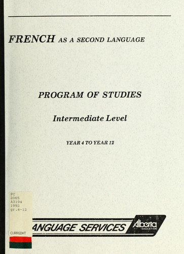 French as a second language, Program of studies, intermediate level