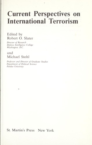 Current Perspectives on International Terrorism