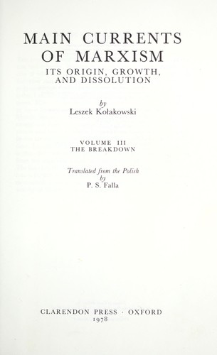 Main currents of Marxism
