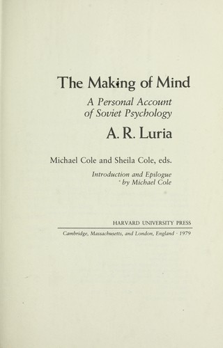The Making of Mind