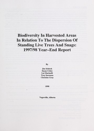 Biodiversity in harvested areas in relation to standing live trees and snags