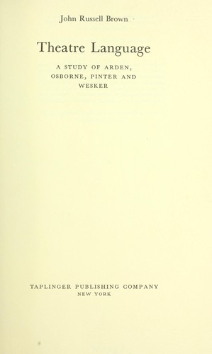 Theatre language