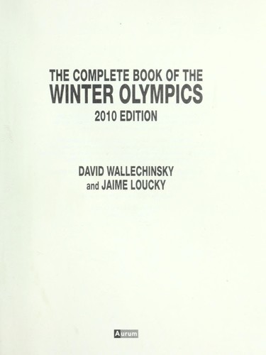 The complete book of the Winter Olympics