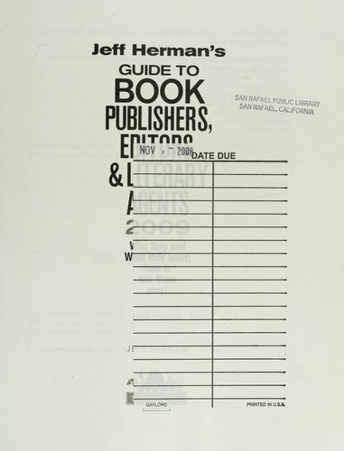 Jeff Herman's Guide to Book Publishers, Editors, & Literary Agents