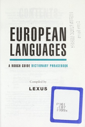 The Rough Guide to European Languages Dictionary Phrasebook: Czech, French, German, Greek, Italian, Portuguese, and Spanish