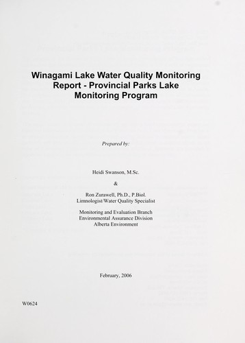 Winagami Lake Water Quality Monitoring Report
