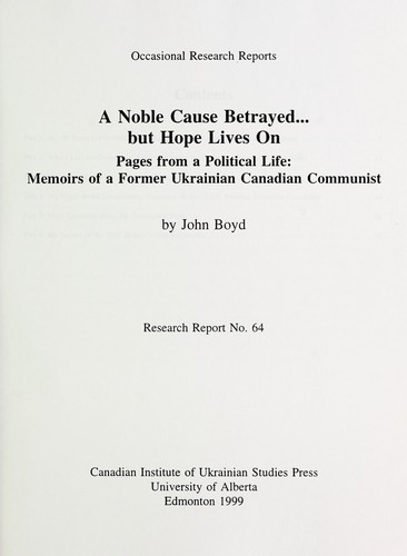 A noble cause betrayed-- but hope lives on