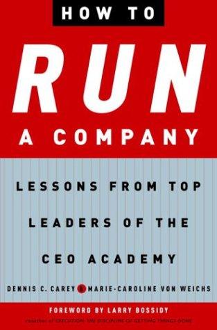How to run a company