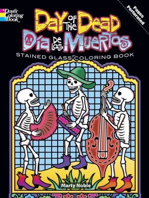 Day of the Dead Stained Glass Coloring Book