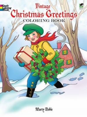 Vintage Christmas Greetings Coloring Book