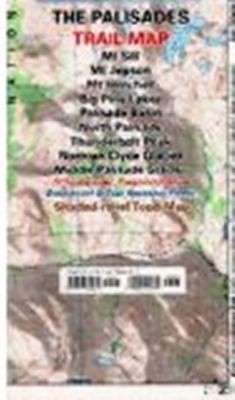 The Palisades Trail Map: Mt Sill, Mt Jepson, Mt Winchell, Big Pine Lakes, Palisade Basin, North Palisade, Thunderbolt Peak, Norman Clyde Glacier, Middle Palisade Glacier Shaded Relief Topo Map