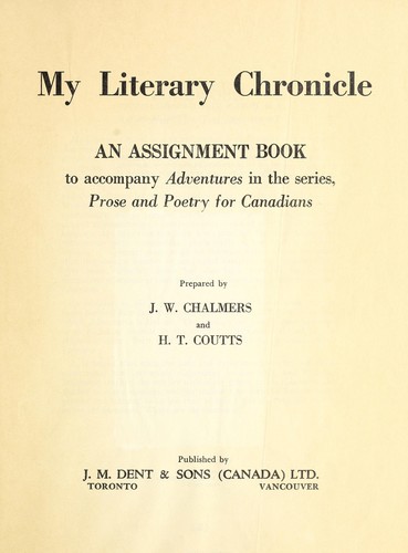 Prose and poetry for Canadians