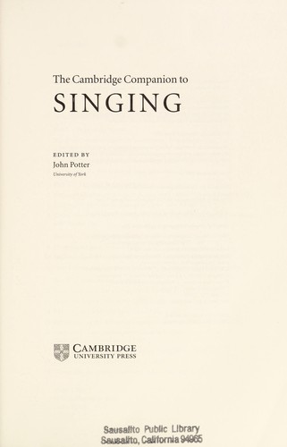 The Cambridge companion to singing