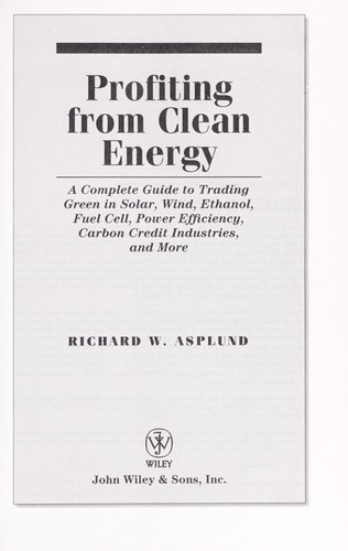 Profiting from clean energy